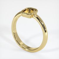 Men's Emerald Ring 7.64 Ct. 18K Yellow Gold Combination Setting
