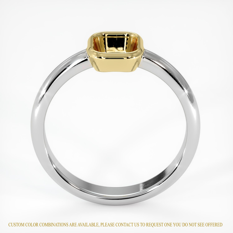 14K Yellow & White Men's Ring Setting