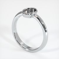 Men's Emerald Ring 0.63 Ct., 18K White Gold Combination Setting