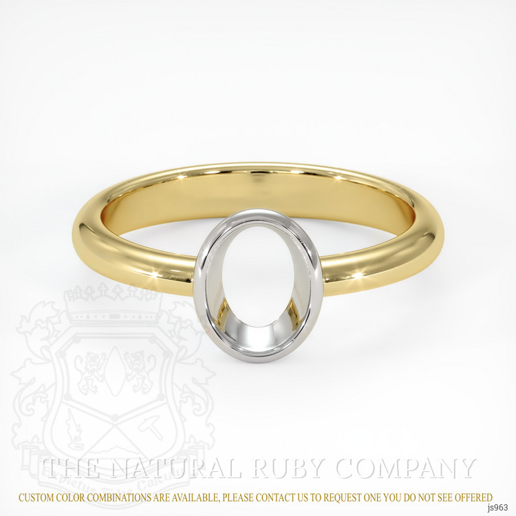 14K White & Yellow Men's Ring Setting
