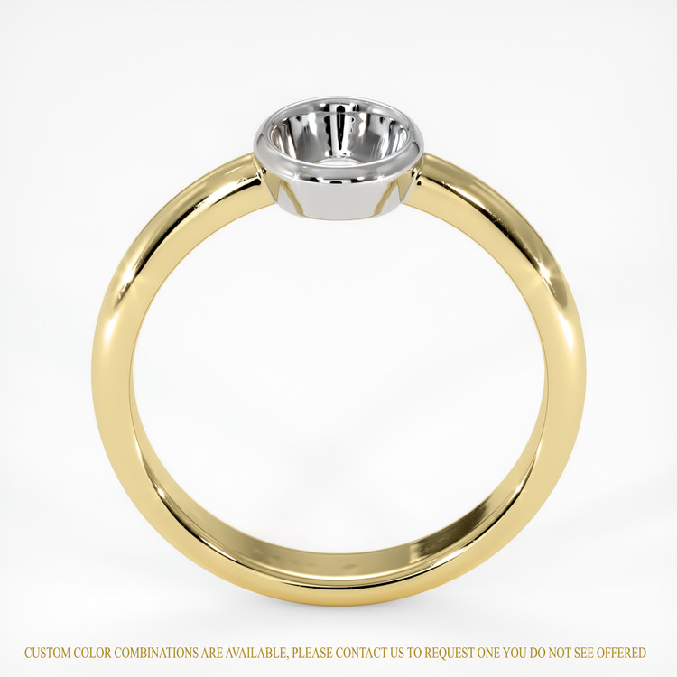 14K White & Yellow Men's Ring Setting