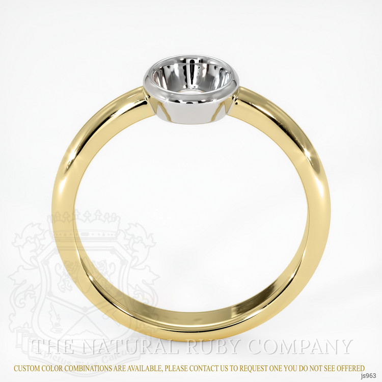 14K White & Yellow Men's Ring Setting