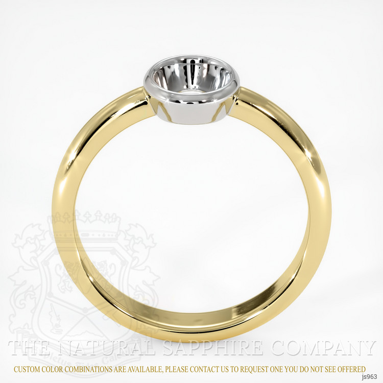 14K White & Yellow Men's Ring Setting