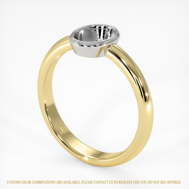 18K White & Yellow Men's Ring Setting