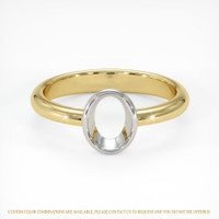 18K White & Yellow Men's Ring Setting Image