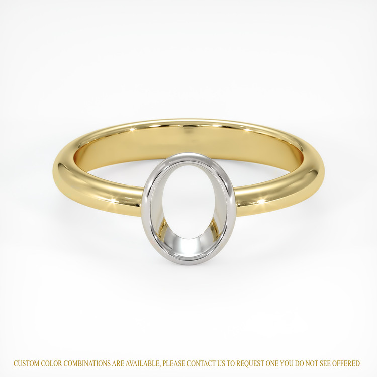 18K White & Yellow Men's Ring Setting