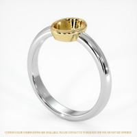 14K Yellow & White Men's Ring Setting Video