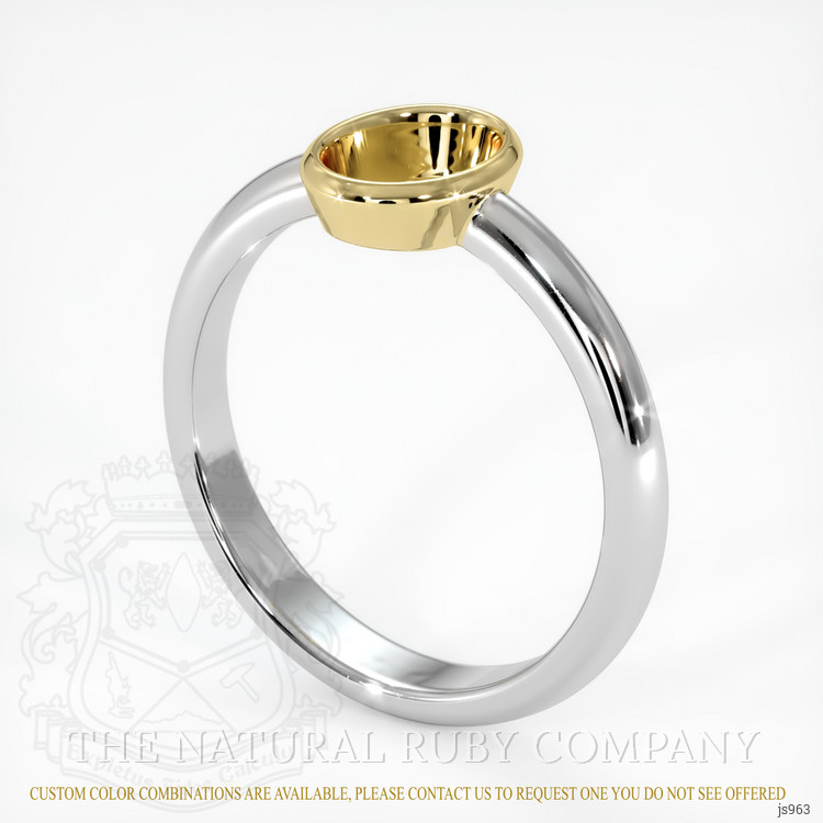 14K Yellow & White Men's Ring Setting