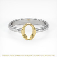 14K Yellow & White Men's Ring Setting Image