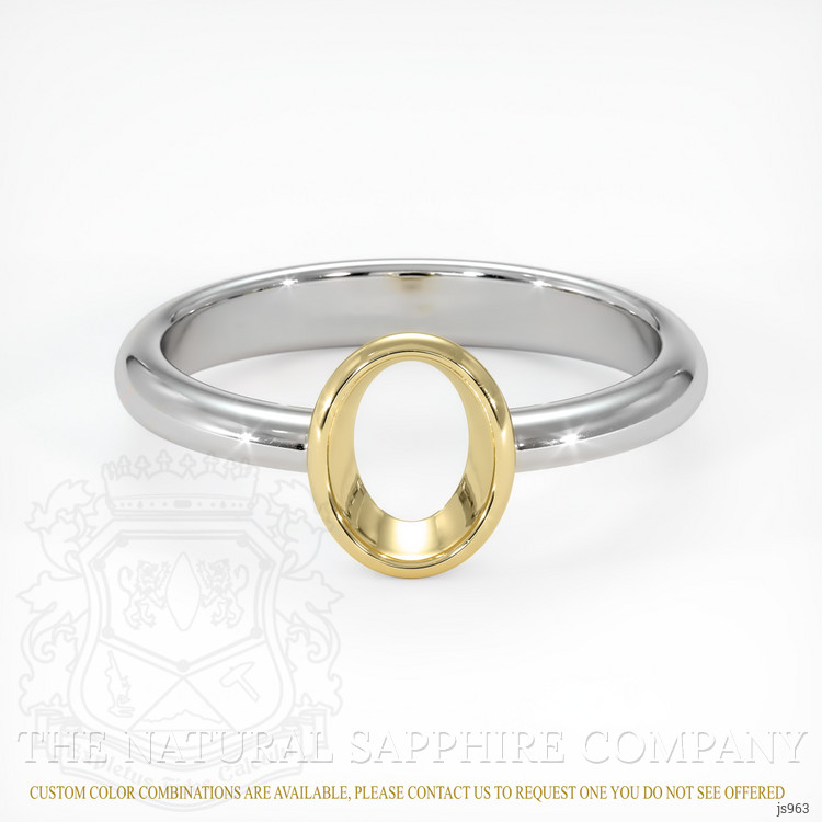14K Yellow & White Men's Ring Setting