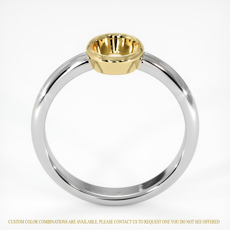 14K Yellow & White Men's Ring Setting