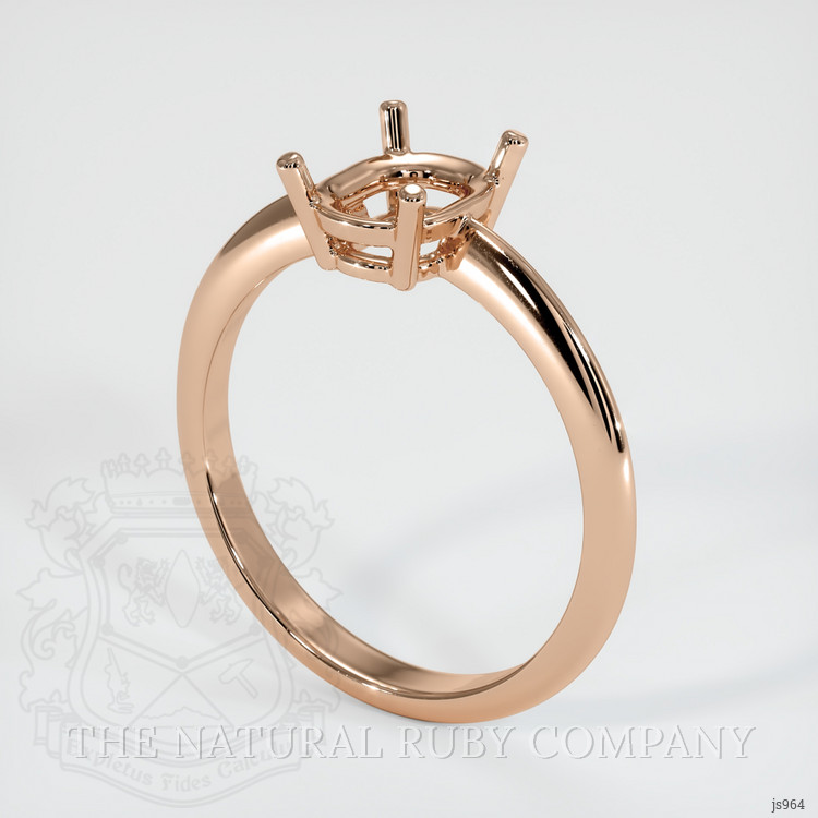 18K Rose Gold Men's Ring Setting