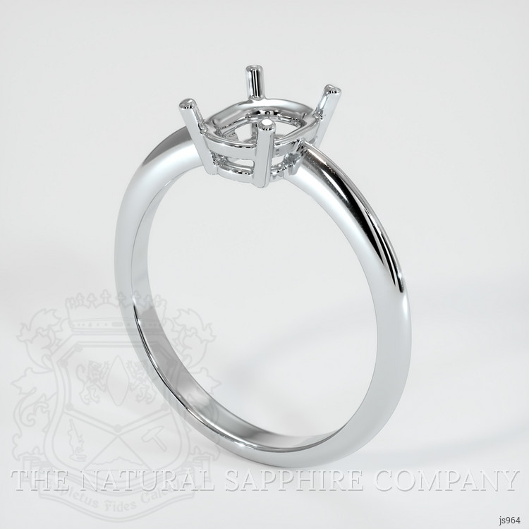 10K White Gold Men's Ring Setting