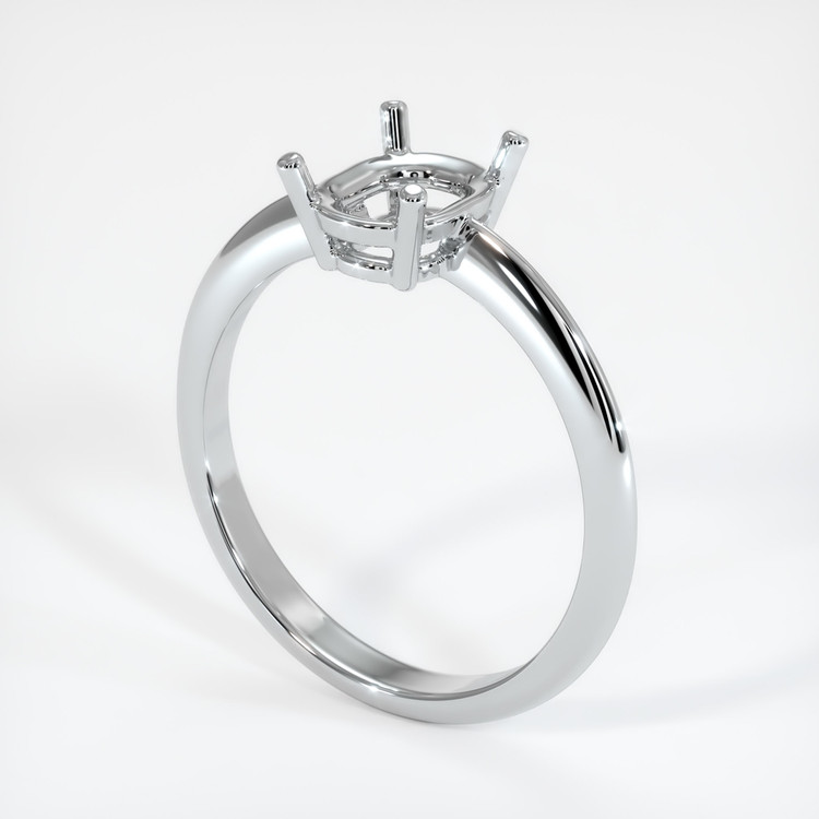 14K White Gold Men's Ring Setting