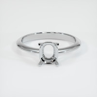 14K White Gold Men's Ring Setting Image