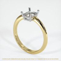 14K White & Yellow Men's Ring Setting Image