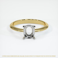 14K White & Yellow Men's Ring Setting Image
