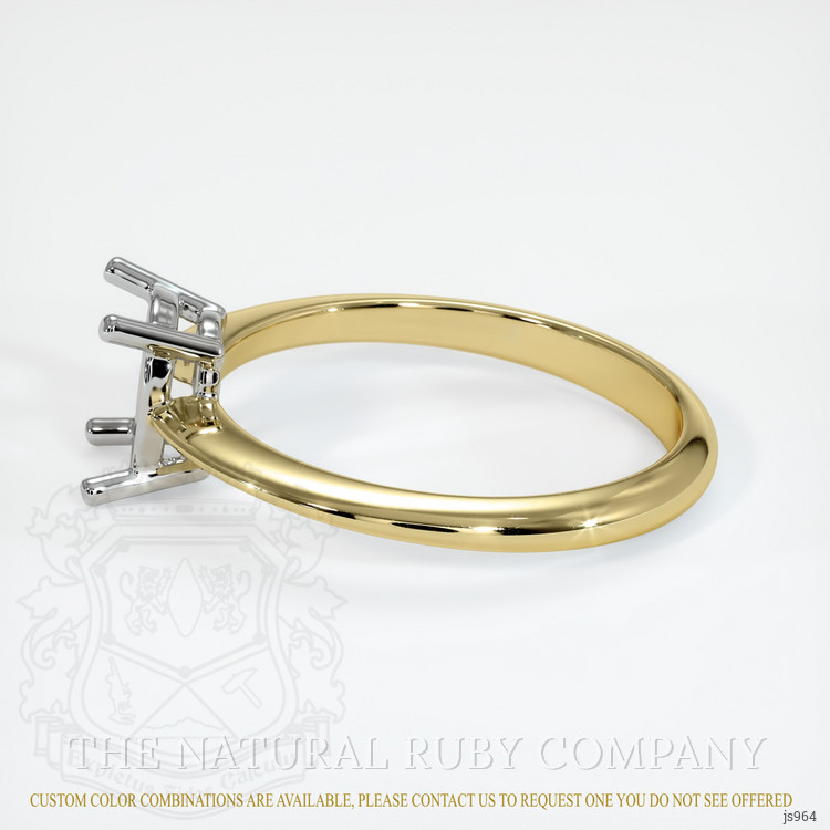 14K White & Yellow Men's Ring Setting