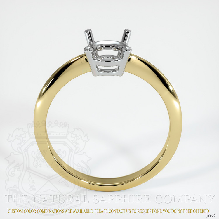 14K White & Yellow Men's Ring Setting