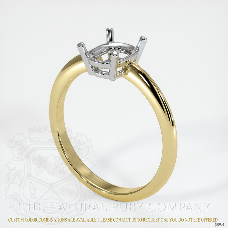 18K White & Yellow Men's Ring Setting