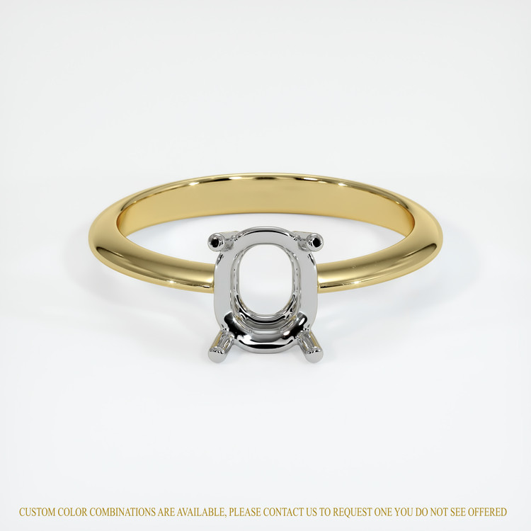 18K White & Yellow Men's Ring Setting