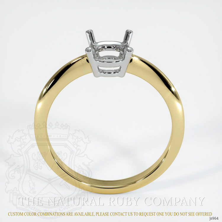 18K White & Yellow Men's Ring Setting