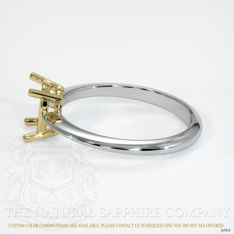 14K Yellow & White Men's Ring Setting