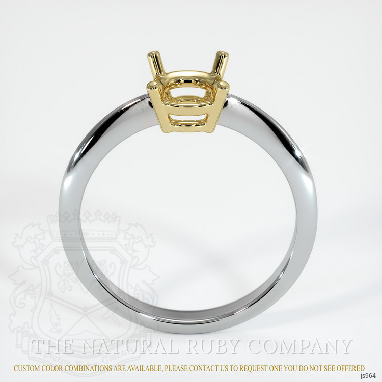 14K Yellow & White Men's Ring Setting