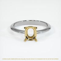 18K Yellow & White Men's Ring Setting Image