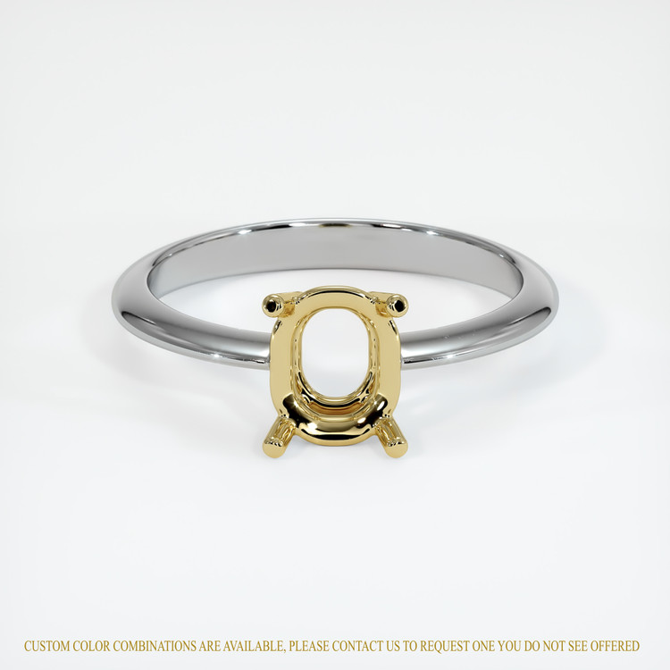 18K Yellow & White Men's Ring Setting
