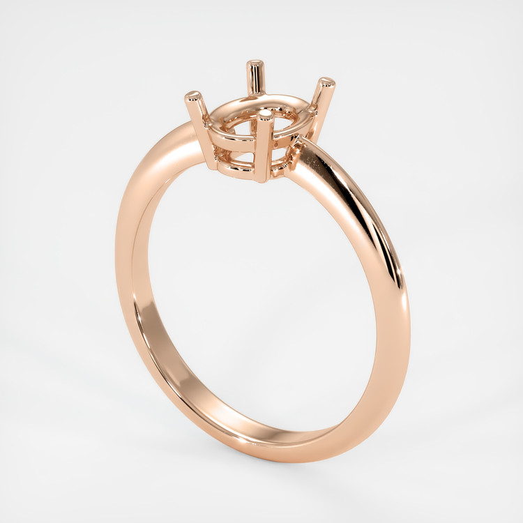 18K Rose Gold Men's Ring Setting