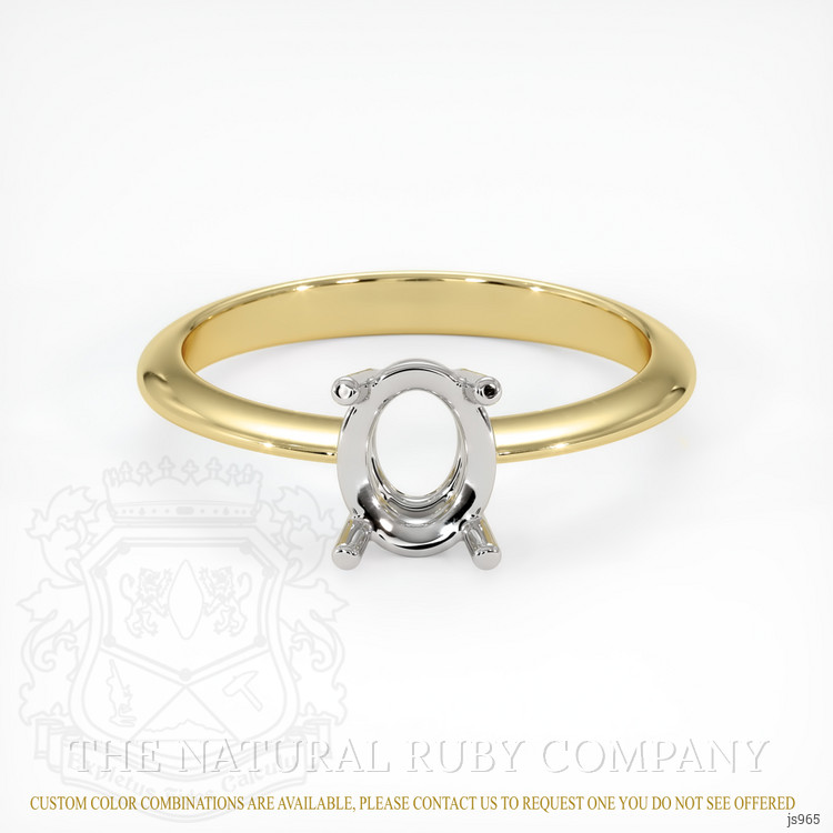 14K White & Yellow Men's Ring Setting