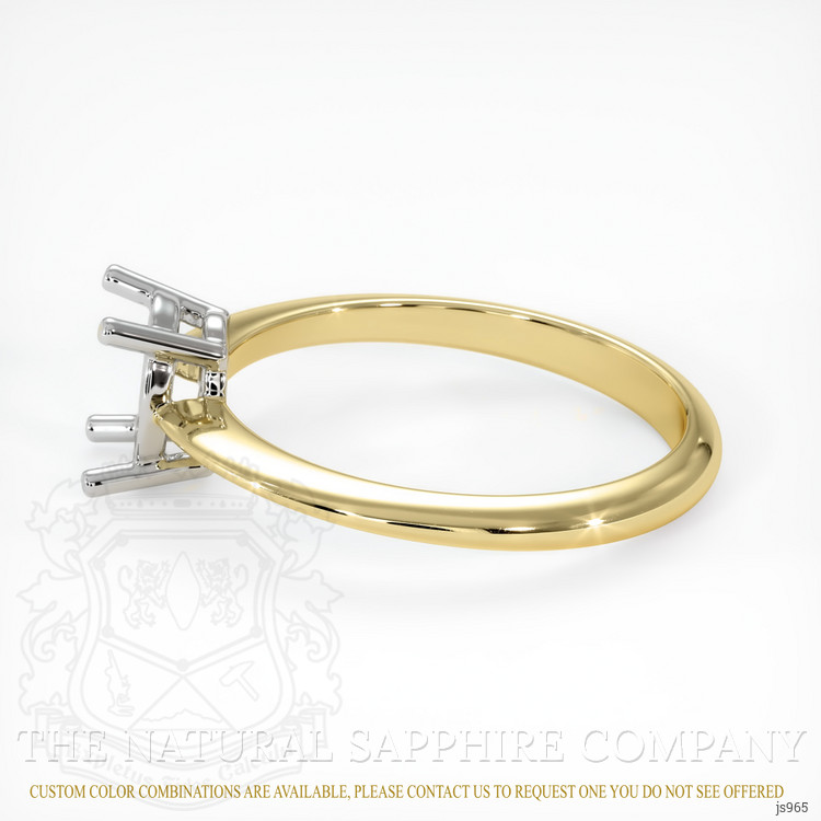14K White & Yellow Men's Ring Setting