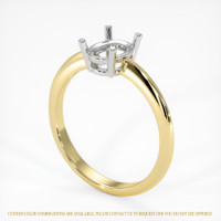 18K White & Yellow Men's Ring Setting Image