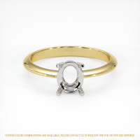 18K White & Yellow Men's Ring Setting Image