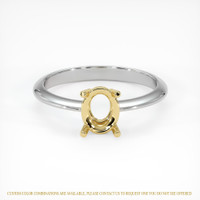 18K Yellow & White Men's Ring Setting Image