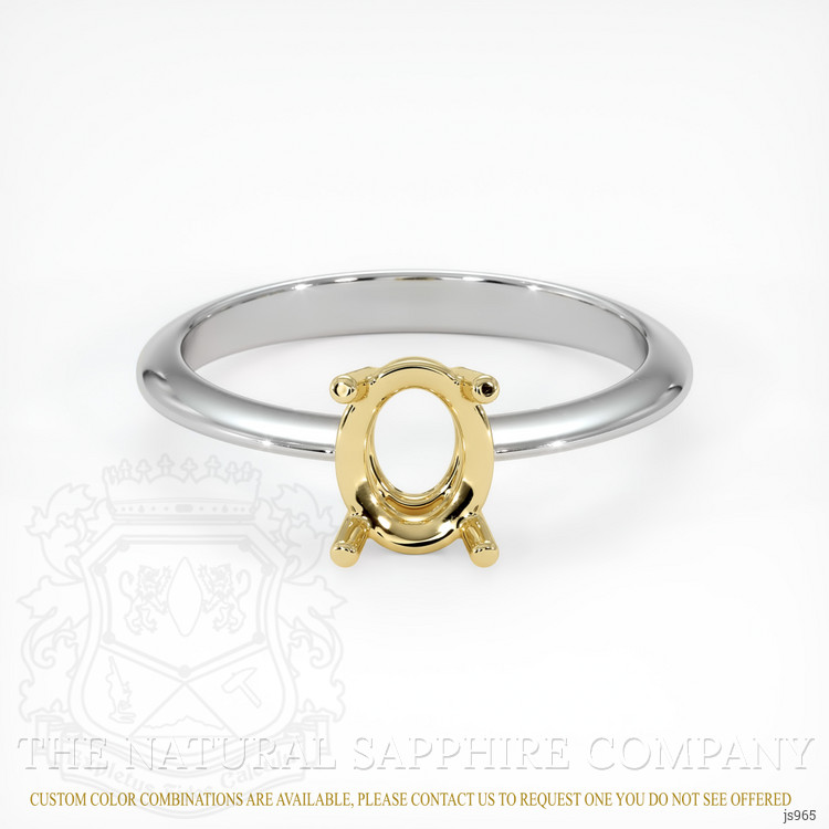 18K Yellow & White Men's Ring Setting