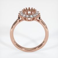 14K Rose Gold Halo Ring Setting Image
