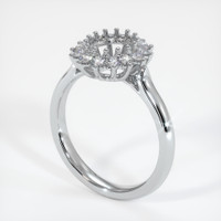 10K White Gold Halo Ring Setting Video