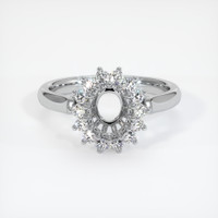 10K White Gold Halo Ring Setting Image