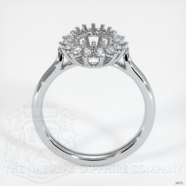 10K White Gold Halo Ring Setting