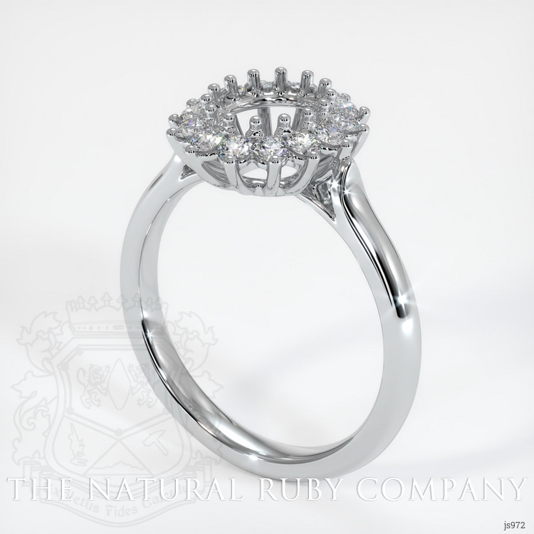 14K White Gold Halo Ring Setting