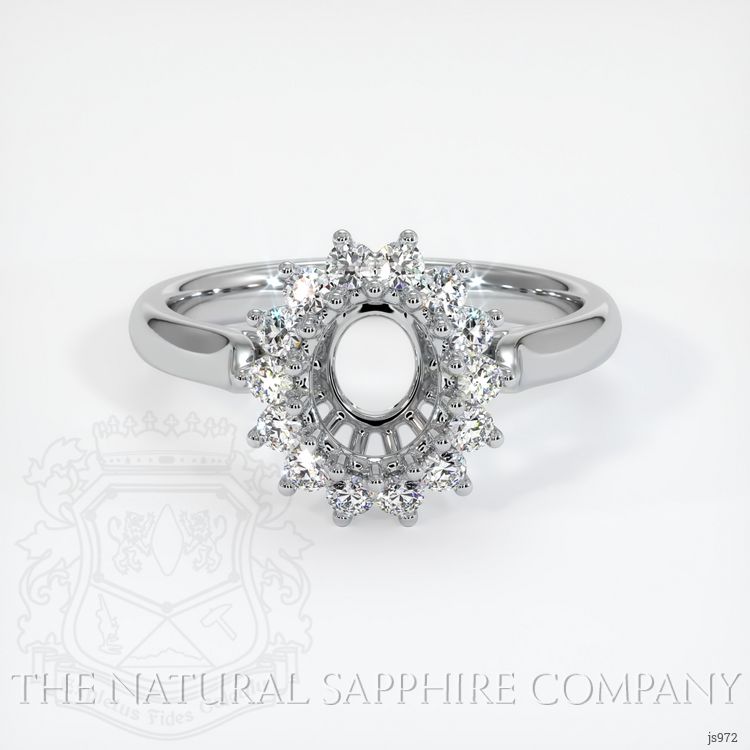 14K White Gold Halo Ring Setting