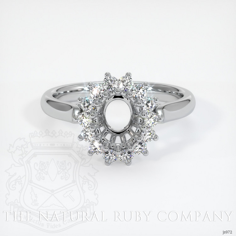 14K White Gold Halo Ring Setting