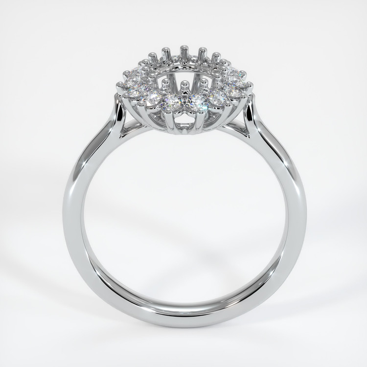 14K White Gold Halo Ring Setting