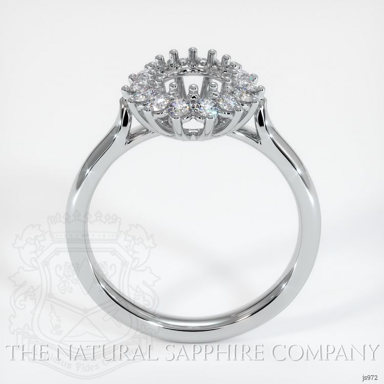 14K White Gold Halo Ring Setting