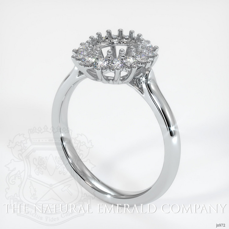 18K White Gold Halo Ring Setting