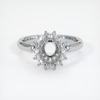 18K White Gold Halo Ring Setting Image