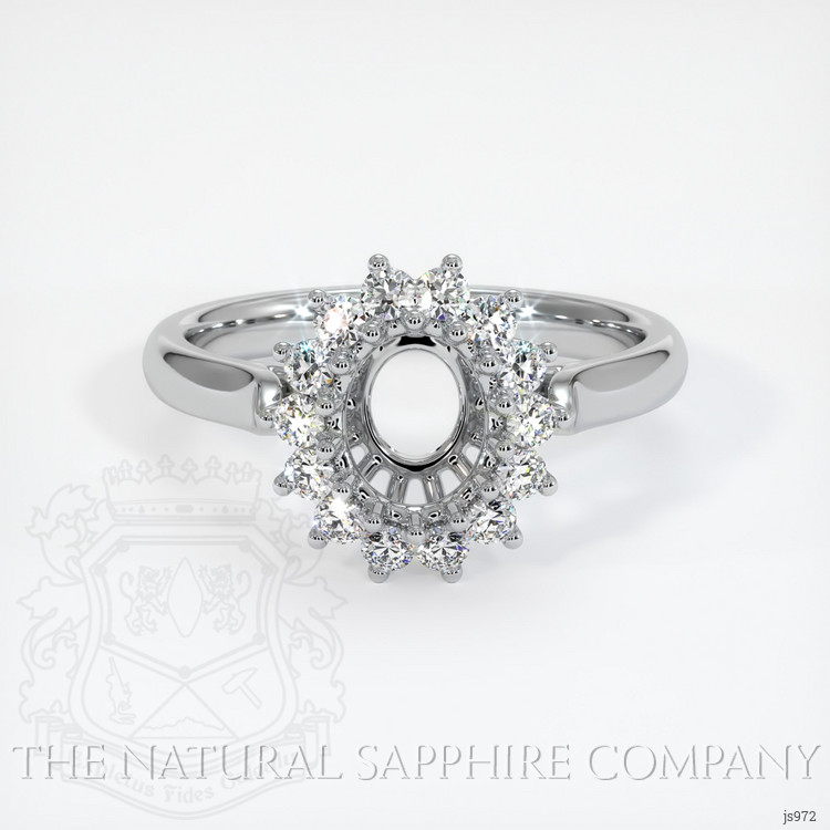 18K White Gold Halo Ring Setting
