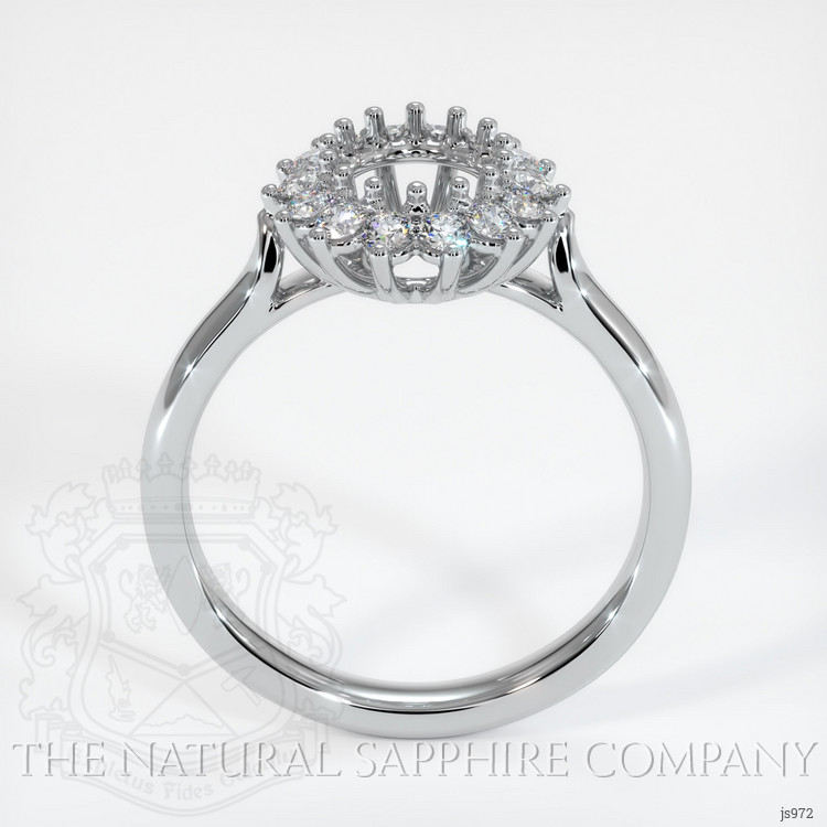18K White Gold Halo Ring Setting